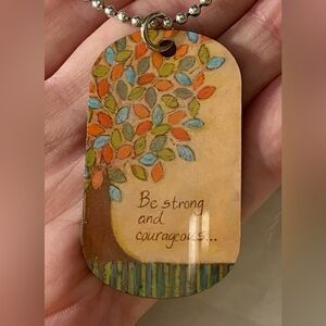 Religious 3 pc bundle Pendant 30” ball chain, Joshua 1:9 &2 pc Bracelet jewelry